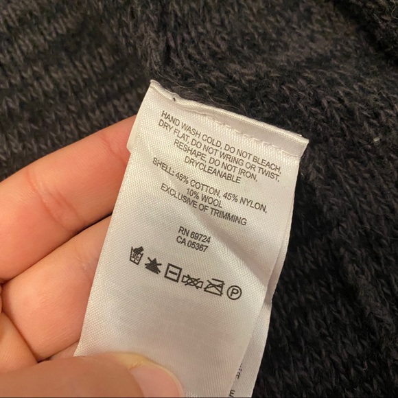 Columbia Rocky Range Black/Gray Heathered Wool Blend Long Cardigan Women’s Sz S - Picture 7 of 11